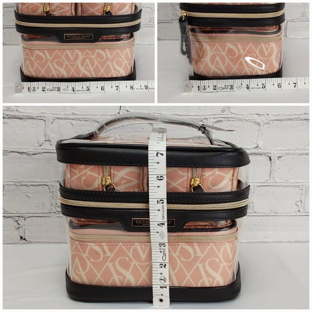 'VICTORIA'S SECRET' LOGO SIGNATURE TRAIN CASE 4 - PIECE SET - Picture 15 of 16